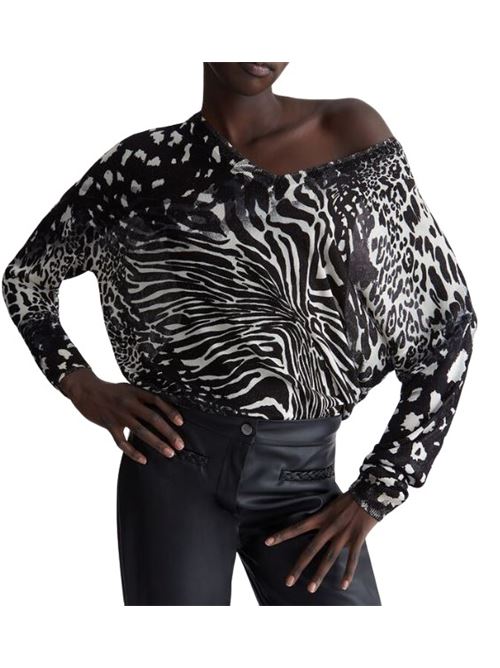 Maglia da donna con stampa animalier Liu Jo | WF3142MA24I.Q9657